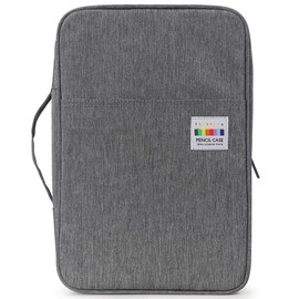 YOUSHARES Big Capacity Colored Pencil Case - 300 Slots large Pen Case Organizer with Multilayer Holder for Prismacolor Colored Pencils & Gel Pen (Grey)