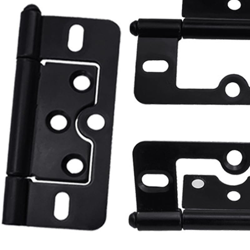 5Pcs Sliver Flush Hinges,3 Inch Iron Door Hinges for Drawer