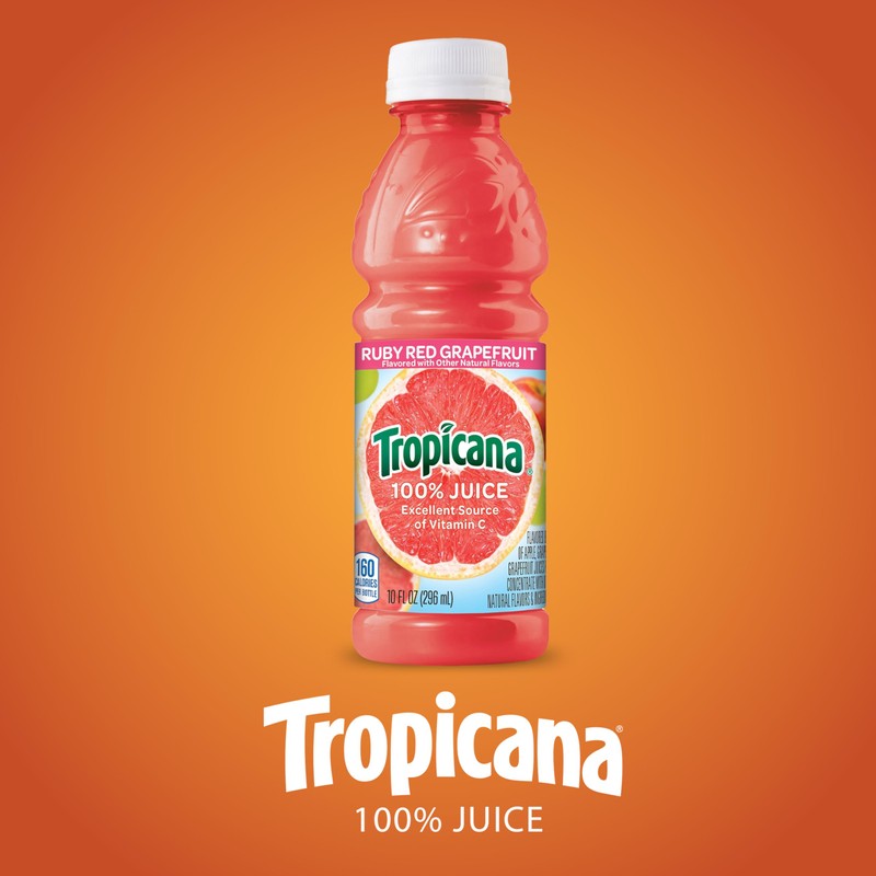Tropicana Ruby Red Grapefruit Juice, 10 Ounce (Pack of 24)