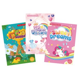 HEOUCH 3 Stück Wasserdichte Stickerbuch, Wiederverwendbare Sticker, Vielzahl von Sticker Tiere, Aufkleber Kinder, Leichte Abzieh und Klebehaftung auf Glatten Oberflächen