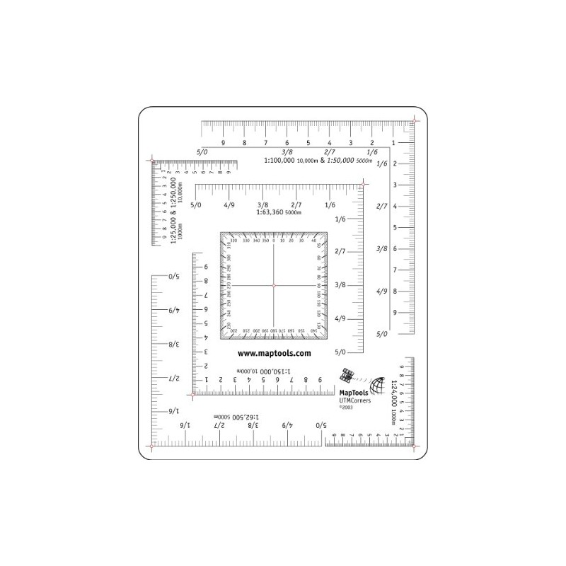 MapTools UTM Corner Rulers Overlay - 7 Scales