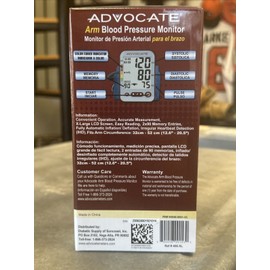 Advocate Arm Blood Pressure Monitor XL Model SPBP-04 X-LARGE Cuff - NEW in Box