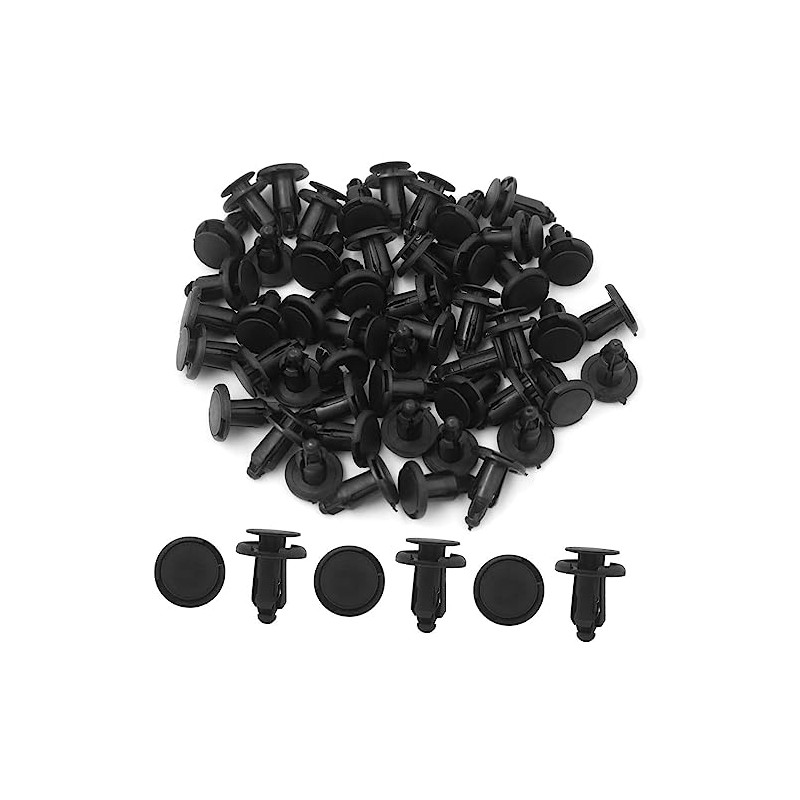 50Pcs 8mm Hole Dia 0.31inches Plastic Rivets Fastener Fender Bumper