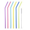 Universo en Linea Popote Silicon Ecológico Flexible 6 Piezas Cepillo