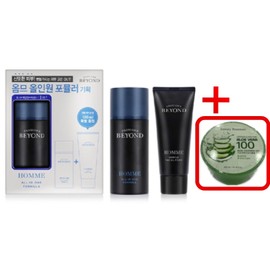 Beyond Homme All-in-One Formula Special Set (main product 100ml + foam 100ml) + aloe soothing gel 300ml / 비욘드 옴므 올인원 포뮬라 기획세트(본품100ml+폼100ml)+알로에수딩젤300ml