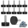 lleduli 12 Pack All-Rubber 1/4"-20 UNC Leveling Feet with Inserts,