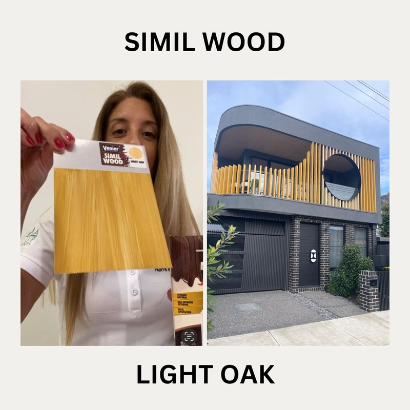 Venier Wood Like Paint Garage Doors (Light Oak) - Furniture