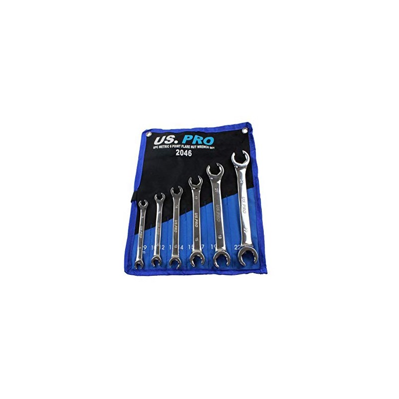 BERGEN 6PC Metric 6 Point Flare NUT Wrench Set B1977