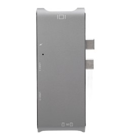 6 in 2 USB C Hub Aluminum Alloy Plug and Play Dual Type C To Memory Card Reader With 4K Hd Media Interface USB3.0 PD For MacBook