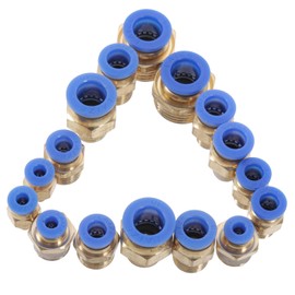 Hohopeti Air Hose Connectors Kit 16pcs Plastic Crimp Fittings Hose Connectors for Air Compressor Tools