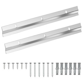 Gudalea 1 Pair of Z-Clamps for Hanging, Heavy Duty Hanging System, Picture Hanger, Z-Hanger with Screws for Pictures, Mirrors and Artworks (34 x 300 mm)