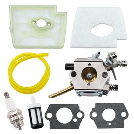 MCHNIC Carburettor with Air Filter Spark Plug Fuel Hose for Stihl FS160 FS180 FS220 FS280 FS290, FS 160 180 220 280 290 Brush Cutter Replaces 4119 120 0604, Zama C15-51 / C1S-S3 D,Walbro WT- 223 cm