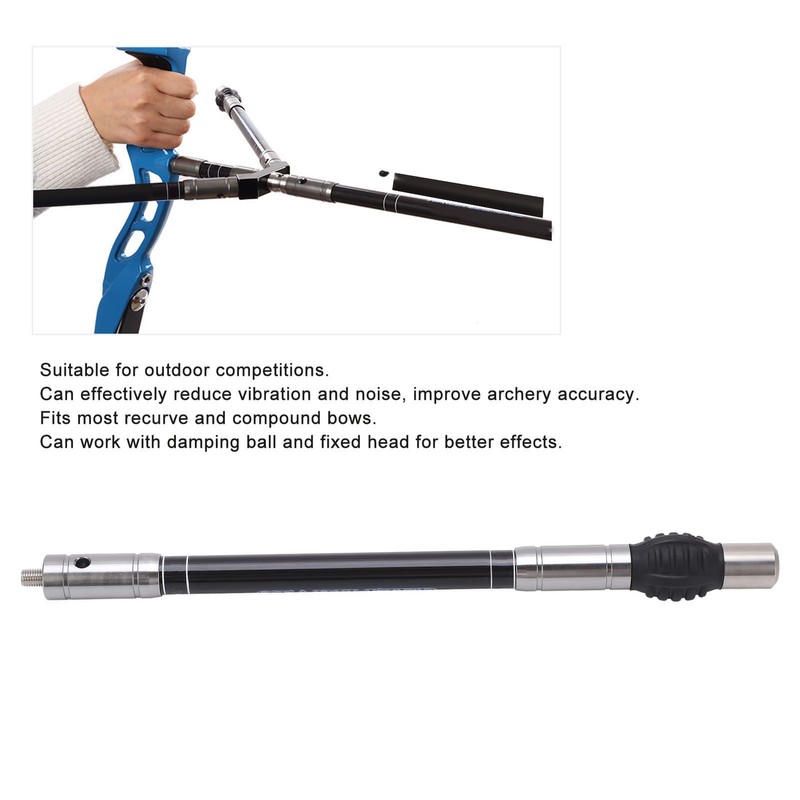 Archery Stabilizer 10in Balance Bar Side Rod Damping Accessory for