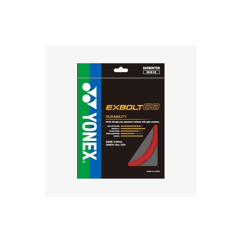 YONEX Exbolt 68 Badminton String (Flash Red)