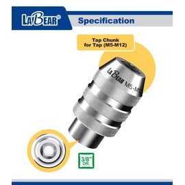 LABEAR 3/8"DR x M5 ~ M12 Interchangeable Adjustable Tap Chuck Adaptor, Tap Socket