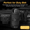 Tactical Flashlight Holster, Rotatable Duty Belt Flashlight Holder, Flash Light