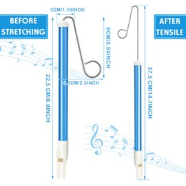 Civaner 6 Pcs Slide Whistle for Kids Slide Whistles for Adults Instrument Toy Musical Parent Child Games Educational Games Birthday Gifts Party Favors Supplies, Blue Yellow Purple