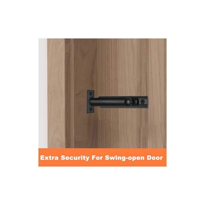 Solid Brass Surface Bolt 3 Inch, Heavy Duty Concealed Slide