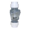 Valterra 200-CU20 PVC Swing/Spring Combination Check Valve, Clear, 2" Union