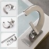 HOMILI Brushed Nickel Bathroom Sink Faucets,Single Hole Vanity Faucet Brass