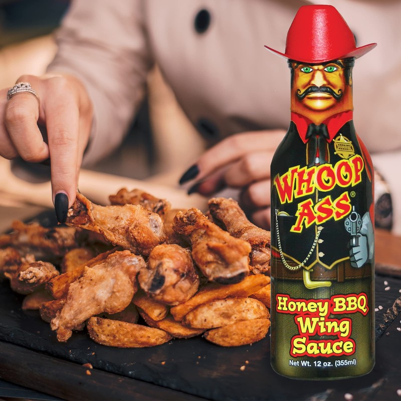 WHOOP ASS Honey Cowboy BBQ Barbecue Wing Sauce – Try