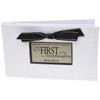 Grandparent Gifts 1st Granddaughter Brag Book white faux-suede Hold 32
