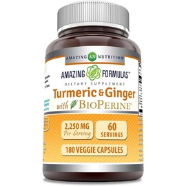 Amazing Formulas Turmeric & Ginger With Bioperine 180 Caps