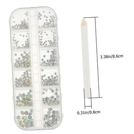 FOMIYES 12-Piece Round Glass Diamonds for Nail Art Nail Decorations for DIY Crafts Suitable for Design and Makeup