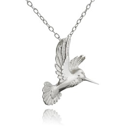 FashionJunkie4Life Sterling Silver Bird Pendant Necklaces for Women, Sterling Silver
