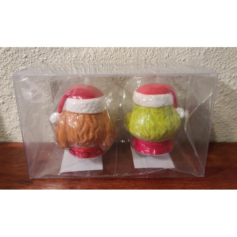Sleigh Bell Bistro New The Grinch and Max Ceramic Salt