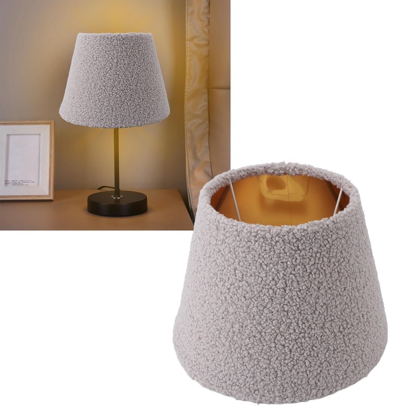 Table Lamp Shade Plush Cloth Tapered Simple Exquisite Lampshade for