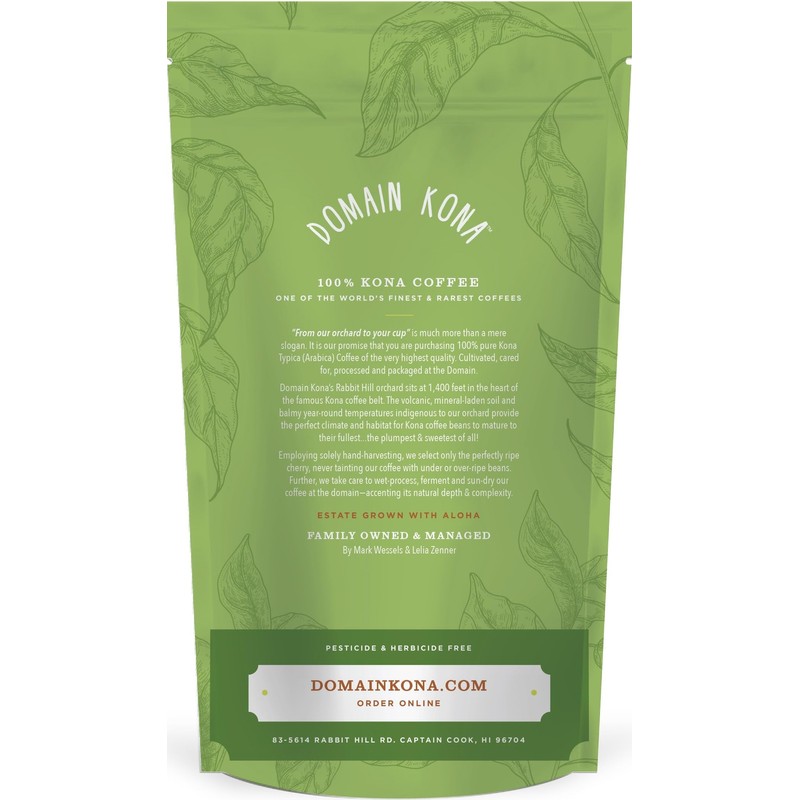 100% Kona Coffee - Extra Fancy grade - GROUND -