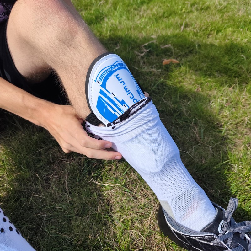 Optimum Velocidade Ankle Protect Shinguards - Strap Closure Hockey Shin