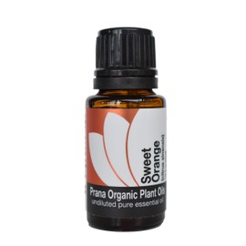 Organic Sweet Orange Essential Oil (15 ml) - 100% Pure Undiluted Therapeutic Grade Essential Oil by Prana Organic Plant Oils