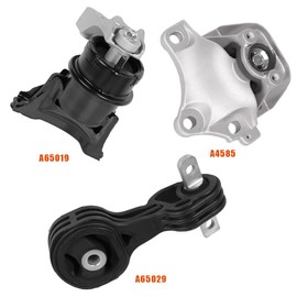 Engine Motor Mount Transmission Mount Set of 3, Compatible with Honda Civic 2006-2011 L4 1.3L Full Hybrid EV-Gas (FHEV) Automatic Transmission, OE: A65019 A65029 A4585