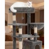 Komicoll 54 Inches Cat Tree, Tall Cat Tower with Hammock,