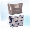 IWOWHERO 2pcs Canvas Makeup Bags Multi Function Toiletries Holders with