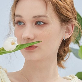 CUPENDA Dragon Earrings Sterling Silver Dragon Huggie Hoop Earrings Punk Rock Jewellery Gifts for Women Men, Sterling Silver, No Gemstone