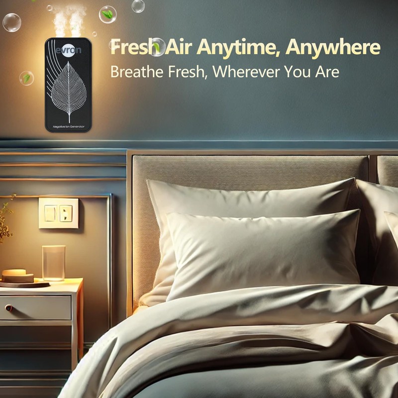 Air Ionizers for Home, Ultra-Thin Filterless Plug-In Negative Ion Generator,