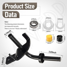 GY22251BLE GY22252BLE Steering Spindle Kit (Left & Right) with Bearing Kit Compatible with JohnDeer-e LA100 LA105 LA115 Mower Tractors