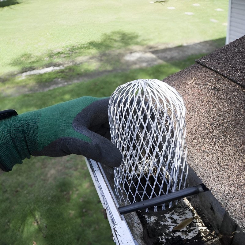 10 Pack Downspouts Gutter Guard Aluminum Filter Strainer Expandable Gutter