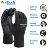 A406 12 Pair Black Nitrile Coated Gloves Work Gloves Nylon