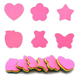 Notas Adhesivas con Formas Divertidas Notas Adhesivas de Colores Notas Adhesivas de Corazón Notas Autoadhesivas 6 Formas Diferentes de Baryuefull