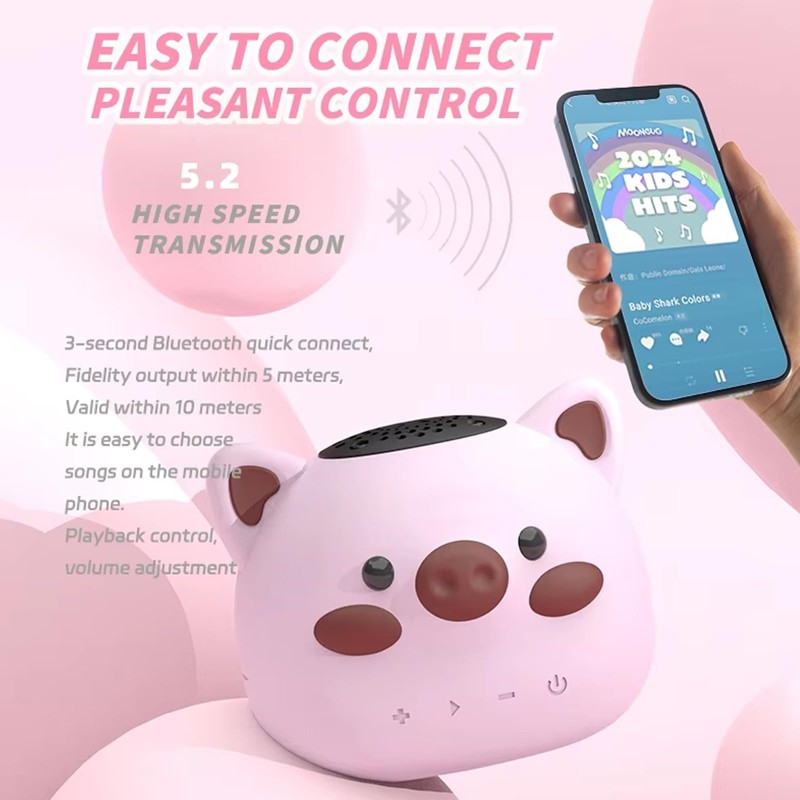 JINSERTA Portable Mini Cartoon Bluetooth Speaker Mini Animal Cute Kids