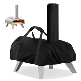 Iptienda Pizzaofen-Abdeckung für VonHaus, 420D robuste Pizzaofen-Abdeckungen mit Kamin, wasserdicht, Outdoor-Schutzhülle, Pizzaofen-Zubehör, Camping-Pizza-Schutzhülle, 70 x 39 x 20 cm