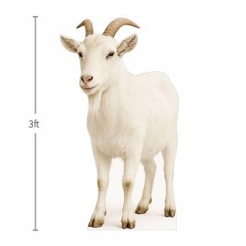 Goat 3FT Life Size Cardboard Cutout – Farm Animal Fun Standup for Photo Booths, Birthday Parties & Events, 1PC