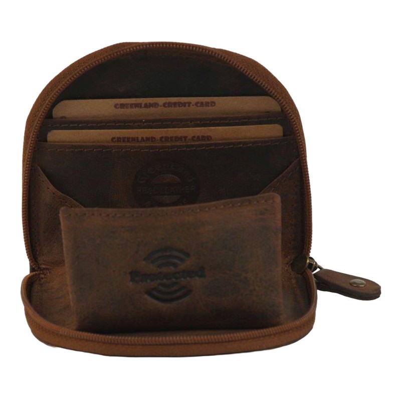 Greenland Nature Monte RFID Leather Coin Purse 10 cm, natural