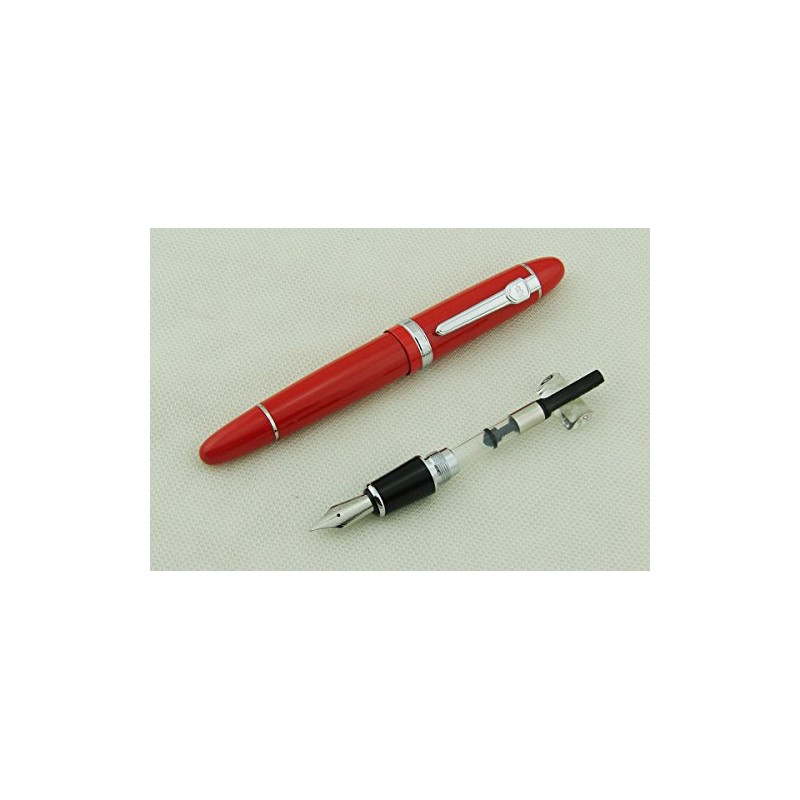 Jinhao 159 - Pluma estilográfica roja con convertidor de tinta