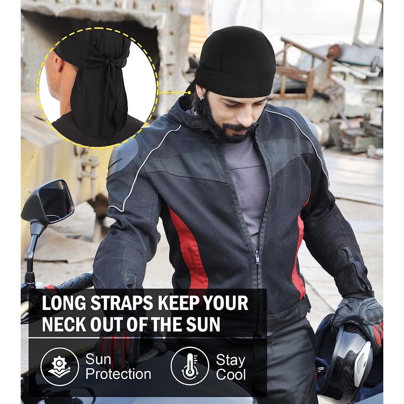 Unbranded Cooling Skull Cap Helmet Liner Sweat Head Wraps Bandanas