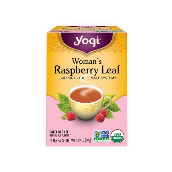 YOGI TEA Herbal Tea Bags Woman's Raspberry Leaf 16pk, 6 Packs (Extra 5% Off)